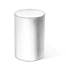 Why Do Cylinders Look The Way That They Do? 4 A Cylindrical Mathetmatical shape in whtie background and whtie color with black borders